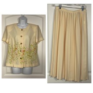 Leslie Fay Dresses shirt and skirt outfit